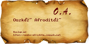 Oszkó Afrodité névjegykártya